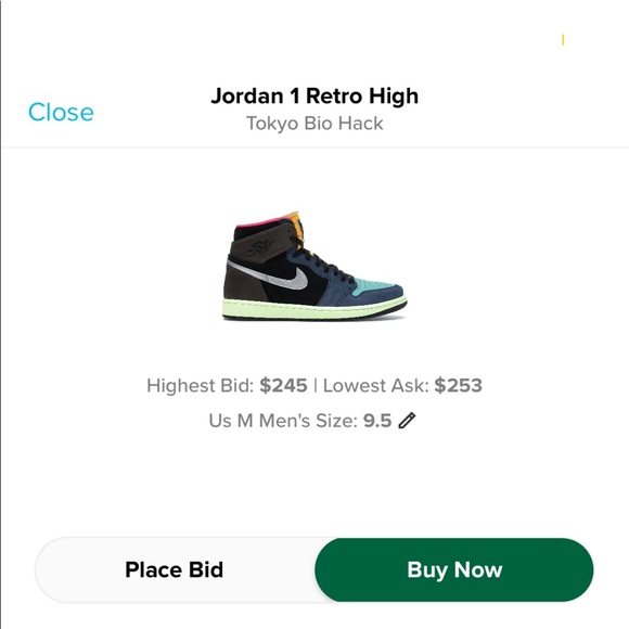 Jordan 1 Biohack 9.5